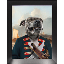 Load image into Gallery viewer, The Squashbuckler - Swashbuckler & Pirate Inspired Custom Pet Portrait Framed Satin Paper Print