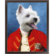 Load image into Gallery viewer, Commander In Mischief - Renaissance Inspired Custom Pet Portrait Framed Satin Paper Print