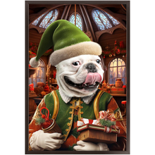 Load image into Gallery viewer, SANTA'S LITTLE HELPER 2 - Christmas Elf Inspired Custom Pet Portrait Framed Satin Paper Print