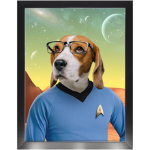 Load image into Gallery viewer, Mister Spook - Star Trek Inspired Custom Pet Portrait Framed Satin Paper Print