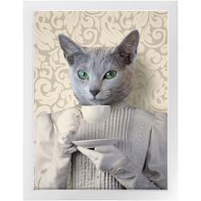Load image into Gallery viewer, Lady Lick - Renaissance Inspired Custom Pet Portrait Framed Satin Paper Print