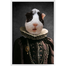 Load image into Gallery viewer, Queen O'Pharts - Royalty & Renaissance Inspired Custom Pet Portrait Framed Satin Paper Print