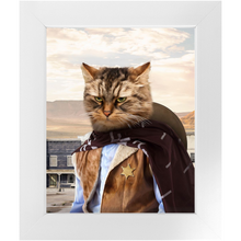 Load image into Gallery viewer, High Loon - Cowboys, Sheriff & Wild West Inspired Custom Pet Portrait Framed Satin Paper Print