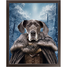 Load image into Gallery viewer, NIGHT'S BLOTCH 1 - Game of Thrones & House Of Dragons Inspired Custom Pet Portrait Framed Satin Paper Print