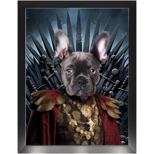 Load image into Gallery viewer, THE BONEROOM 3 - Game of Thrones & House Of Dragons Inspired Custom Pet Portrait Framed Satin Paper Print
