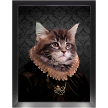 Load image into Gallery viewer, Black Radder - Renaissance Inspired Custom Pet Portrait Framed Satin Paper Print