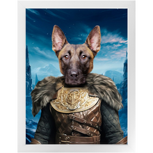 Load image into Gallery viewer, NIGHT'S BLOTCH 3 - Game of Thrones & House Of Dragons Inspired Custom Pet Portrait Framed Satin Paper Print