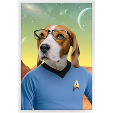 Load image into Gallery viewer, Mister Spook - Star Trek Inspired Custom Pet Portrait Framed Satin Paper Print
