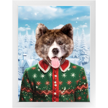 Load image into Gallery viewer, CHRISTMAS CRACKER 12 - Christmas Inspired Custom Pet Portrait Framed Satin Paper Print