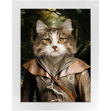 Load image into Gallery viewer, LEGOLASSIE - Lord of the Rings Inspired Custom Pet Portrait Framed Satin Paper Print
