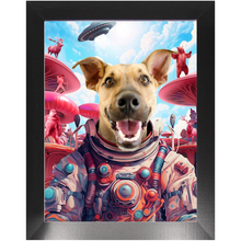 Load image into Gallery viewer, THE ROGAN JOSH EXPERIENCE - Dog In Space Suit Custom Pet Portrait Framed Satin Paper Print