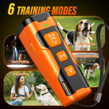 Load image into Gallery viewer, Dog Bark Deterrent Device, 3X Ultrasonic anti Barking, 6 Training Modes 23 FT Range Barks No More Indoors Outdoors Behavior Correct Safe & Humane Rechargeable Compact Bark Control for Dogs