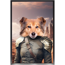 Load image into Gallery viewer, DESSERT CROSSING 1 - Game of Thrones & House Of Dragons Inspired Custom Pet Portrait Framed Satin Paper Print