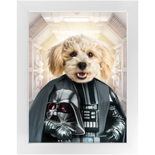 Load image into Gallery viewer, Bath Evader - Darth Vader & Star Wars Inspired Custom Pet Portrait Framed Satin Paper Print