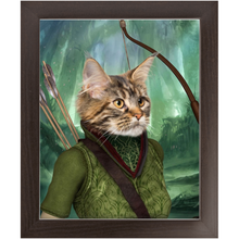 Load image into Gallery viewer, Straight Shooter - Lord of the Rings Inspired Custom Pet Portrait Framed Satin Paper Print