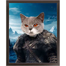 Load image into Gallery viewer, NIGHT'S BLOTCH 2 - Game of Thrones & House Of Dragons Inspired Custom Pet Portrait Framed Satin Paper Print