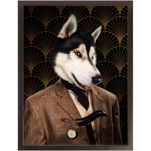 Load image into Gallery viewer, Dappers - Art Deco Inspired Custom Pet Portrait Framed Satin Paper Print