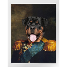 Load image into Gallery viewer, LORD E. LORDY - Renaissance Inspired Custom Pet Portrait Framed Satin Paper Print