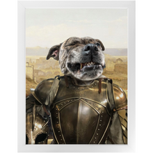 Load image into Gallery viewer, General Mayhem - Renaissance Inspired Custom Pet Portrait Framed Satin Paper Print