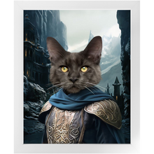Load image into Gallery viewer, HELM'S BLEEP - Lord of the Rings Inspired Custom Pet Portrait Framed Satin Paper Print