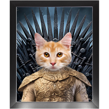 Load image into Gallery viewer, THE BONEROOM 1 - Game of Thrones & House Of Dragons Inspired Custom Pet Portrait Framed Satin Paper Print
