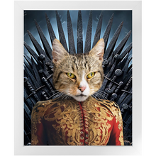 Load image into Gallery viewer, THE BONEROOM 6 - Game of Thrones & House Of Dragons Inspired Custom Pet Portrait Framed Satin Paper Print