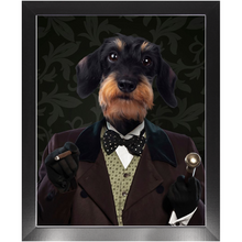 Load image into Gallery viewer, Polka Face - Art Deco Inspired Custom Pet Portrait Framed Satin Paper Print