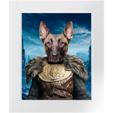 Load image into Gallery viewer, NIGHT'S BLOTCH 3 - Game of Thrones & House Of Dragons Inspired Custom Pet Portrait Framed Satin Paper Print
