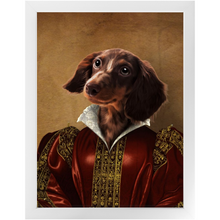 Load image into Gallery viewer, Queen Tisenshal - Royalty & Renaissance Inspired Custom Pet Portrait Framed Satin Paper Print