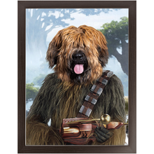 Load image into Gallery viewer, Woofie - Chewbacca & Star Wars Inspired Custom Pet Portrait Framed Satin Paper Print