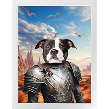 Load image into Gallery viewer, DESSERT CROSSING 3 - Game of Thrones & House Of Dragons Inspired Custom Pet Portrait Framed Satin Paper Print