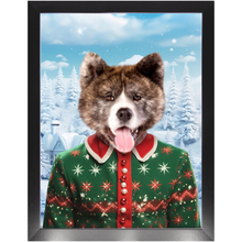 Load image into Gallery viewer, CHRISTMAS CRACKER 12 - Christmas Inspired Custom Pet Portrait Framed Satin Paper Print