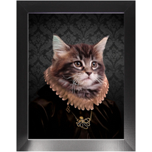 Load image into Gallery viewer, Black Radder - Renaissance Inspired Custom Pet Portrait Framed Satin Paper Print