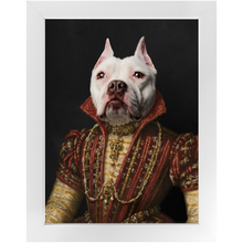 Load image into Gallery viewer, LADY IN RED - Renaissance Inspired Custom Pet Portrait Framed Satin Paper Print