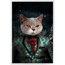 Load image into Gallery viewer, CHRISTMAS CRACKER 7 - Christmas Inspired Custom Pet Portrait Framed Satin Paper Print