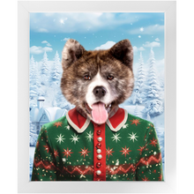Load image into Gallery viewer, CHRISTMAS CRACKER 12 - Christmas Inspired Custom Pet Portrait Framed Satin Paper Print