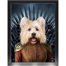 Load image into Gallery viewer, THE BONEROOM 5 - Game of Thrones & House Of Dragons Inspired Custom Pet Portrait Framed Satin Paper Print