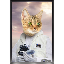 Load image into Gallery viewer, Princess Layabout - Princess Leia & Star Wars Inspired Custom Pet Portrait Framed Satin Paper Print