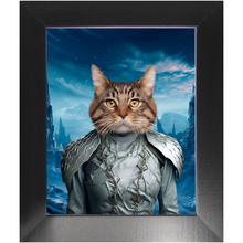Load image into Gallery viewer, WHITE BALKER - Game of Thrones & House Of Dragons Inspired Custom Pet Portrait Framed Satin Paper Print