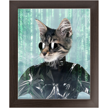 Load image into Gallery viewer, Holey Trinity - The Matrix Inspired Custom Pet Portrait Framed Satin Paper Print