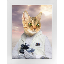 Load image into Gallery viewer, Princess Layabout - Princess Leia & Star Wars Inspired Custom Pet Portrait Framed Satin Paper Print