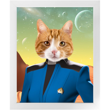 Load image into Gallery viewer, DOCTOR BONE CRUSHER - Star Trek Inspired Custom Pet Portrait Framed Satin Paper Print