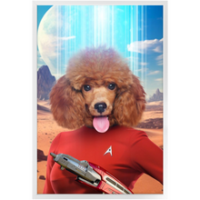 Load image into Gallery viewer, OH HOORAY - BEAMING DOWN - Star Trek Inspired Custom Pet Portrait Framed Satin Paper Print