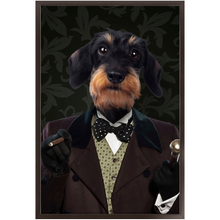 Load image into Gallery viewer, Polka Face - Art Deco Inspired Custom Pet Portrait Framed Satin Paper Print