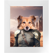 Load image into Gallery viewer, DESSERT CROSSING 1 - Game of Thrones & House Of Dragons Inspired Custom Pet Portrait Framed Satin Paper Print