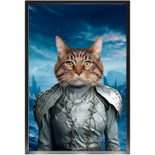 Load image into Gallery viewer, WHITE BALKER - Game of Thrones & House Of Dragons Inspired Custom Pet Portrait Framed Satin Paper Print