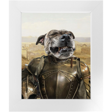 Load image into Gallery viewer, General Mayhem - Renaissance Inspired Custom Pet Portrait Framed Satin Paper Print