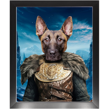 Load image into Gallery viewer, NIGHT'S BLOTCH 3 - Game of Thrones & House Of Dragons Inspired Custom Pet Portrait Framed Satin Paper Print