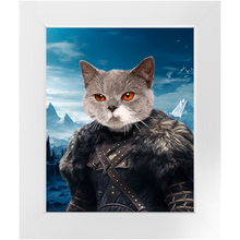 Load image into Gallery viewer, NIGHT'S BLOTCH 2 - Game of Thrones & House Of Dragons Inspired Custom Pet Portrait Framed Satin Paper Print