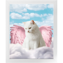 Load image into Gallery viewer, Pink Angel - Heavenly Angels Inspired Custom Pet Portrait Framed Satin Paper Print